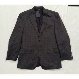 New Men's Jos A Bank 42L Wool Tailored Fit‎ Plaid Sport Coat Blazer